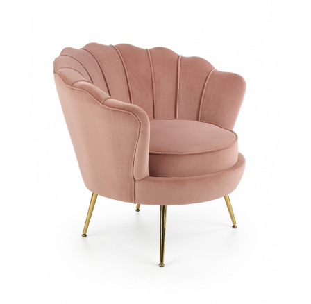 AMORINITO fotel, világos rózsaszín/arany