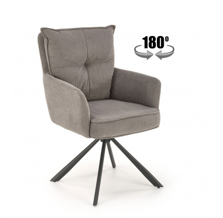Forgó étkezőszék K528, Szürke/Fekete