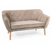 SOFA KARO 2 VELVET CIEMNY BEŻ BLUVEL 40 / BUK