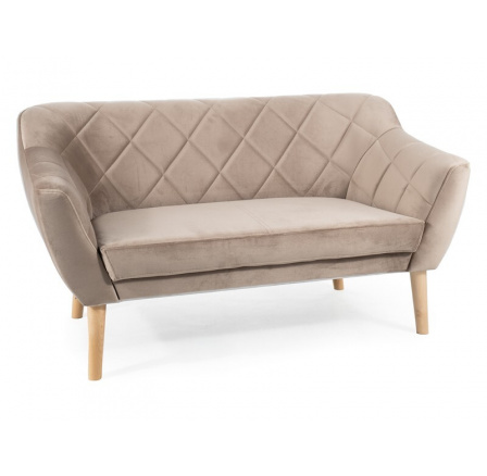 SOFA KARO 2 VELVET CIEMNY BEŻ BLUVEL 40 / BUK SOFA KARO 2 VELVET CIEMNY BEŻ BLUVEL 40 / BUK