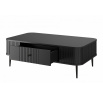 Stolik kawowy z szufladą Vesper 103x60 cm - czarny / czarne nogi