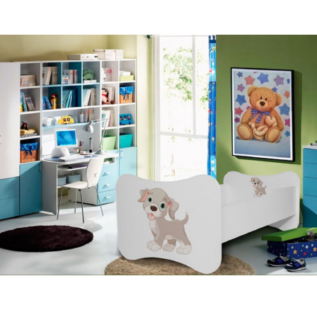 Łóżko z materacem GONZALO DOG 140x70 White Łóżko z materacem GONZALO DOG 140x70 White