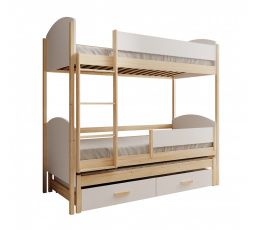 Gyerekágy 3 személyre Leia 200x90 Fehér+Fenyő