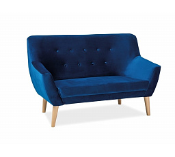 NORDIC 2 kanapé, Velvet kék Bluvel 86/bükk