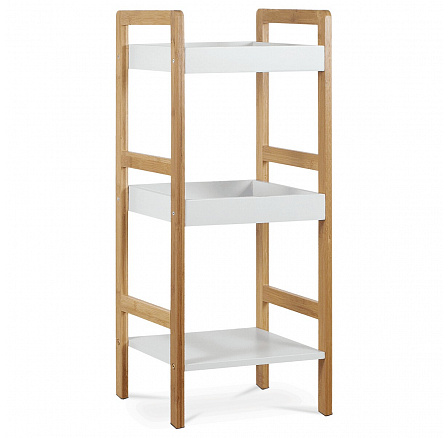 Regál, masiv, bílá, DR-013-3