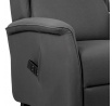 Polohovací křeslo, elektrické kabelové ovládání, šedá, látka, TV-1192 GREY2