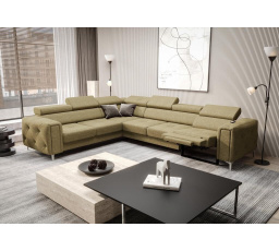 NAROŻNIK Z FUNKCJĄ RELAX ORION I 325x255 CM - lewa , Odcienie oliwkowego