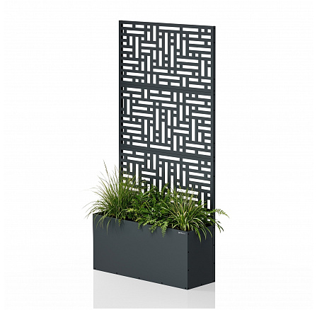 Fém pergola virágtartóval antracit: ROSE, 900 x 1800 x 300 mm Fém pergola virágtartóval antracit: ROSE, 900 x 1800 x 300 mm