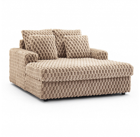 Fotel Wypoczynkowy KOBEL Brązowy Pluszowy