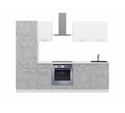 Kuchyňská linka TONI 260 cm, Bellato/Bílá