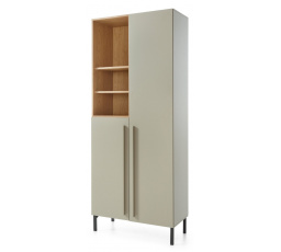 SERGIO SE 3 ruhásszekrény, Eukaliptusz/Baltic Dune Tölgy/Fekete Onyx