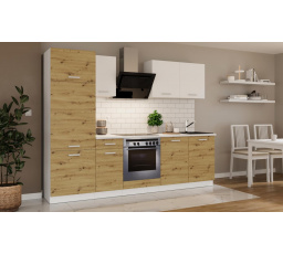 Kuchňská linka Todor 260 dub artisan/bílá + PD 200 bílá