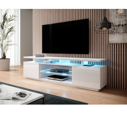 TV komód EVA, Fényes fehér/fényes fehér