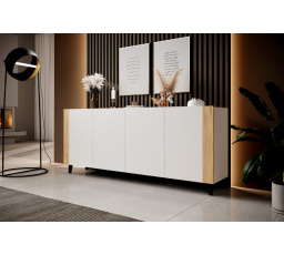 FARO komód fehér matt/ fehér matt/ craft tölgy