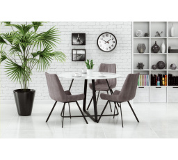 LOOPER étkezőasztal, fekete/fehér