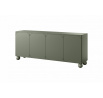 Komoda czterodrzwiowa z czterema ukrytymi szufladami Sonatia II 200 cm - oliwka