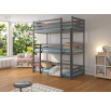 Háromszemélyes emeletes ágy TEDRO 200x90 Grafit