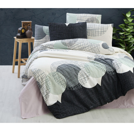 Povlečení krep 140x200, 70x90cm Cosmic grey