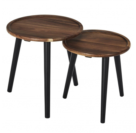 Bernia akác 2 darabos dohányzóasztal készlet