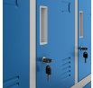 Fém biztonsági öltözőszekrény szürke-kék: ROBERT 1360 x 1720 x 450 mm