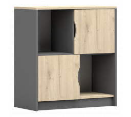 Komód - JOY II 01, Szürke/Dub Artisan