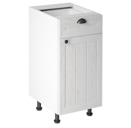 Konyhai alsó szekrény - PROWANSJA D40S1 - Jobb, Fehér/Andersen fenyő