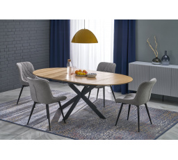 ACORD étkezőasztal, természetes / fekete