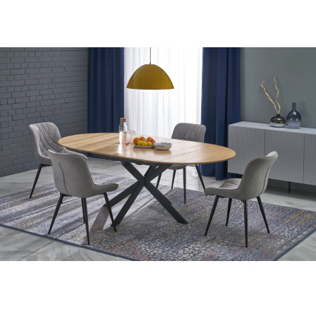 ACORD étkezőasztal, természetes / fekete