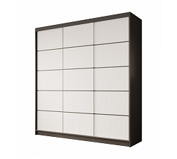 Tolóajtós szekrény Greta 200 Fekete+Fehér