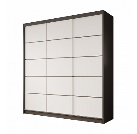 Tolóajtós szekrény Greta 200 Fekete+Fehér