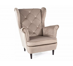 LADY VELVET Fotel, Bézs Bluvel 40/Wenge