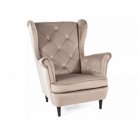 LADY VELVET Fotel, Bézs Bluvel 40/Wenge