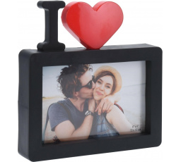 Fényképtartó I love fekete 10x15cm