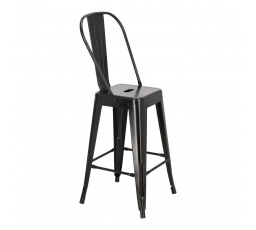 Paris Back bárszék 66 cm fekete, Tolix inspirációval