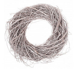 Fonott koszorú - átmérő 20 cm, szürke-fehér szín