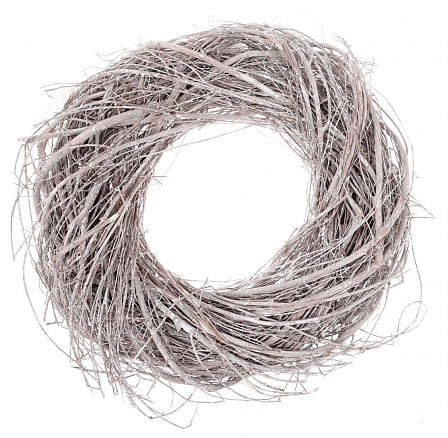 Fonott koszorú - átmérő 20 cm, szürke-fehér szín