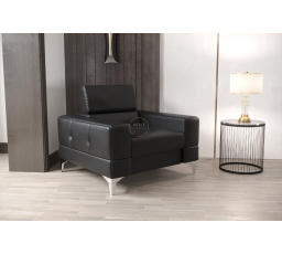 FOTEL TOSCANIA 100 CM - Czarna eko skóra