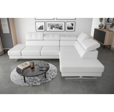 NAROŻNIK EMPORIO 225X300 - prawa , Eko skóra biała NAROŻNIK EMPORIO 225X300 - prawa , Eko skóra biała