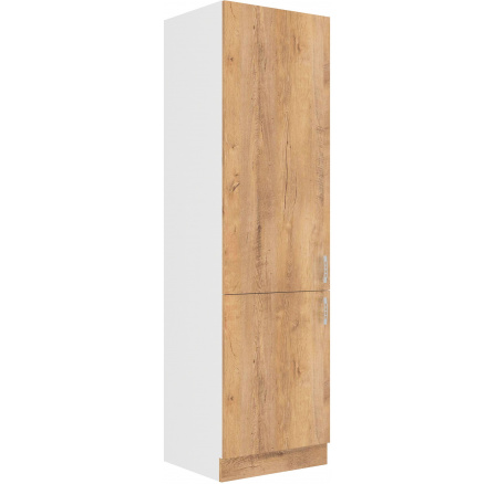 Kuchyňská skříň SARA - 60 DK-210 2F, Bílá / Dub Lefkas
