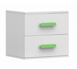 SMYK I - 22 éjjeliszekrény - Fehér Matt/Zöld