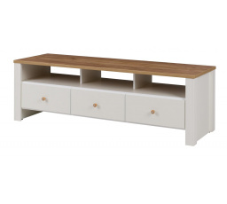 TV komoda BACARDI R5, Zlatý dub/Krémová
