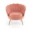 AMORINITO fotel, világos rózsaszín/arany
