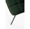 Étkezőszék K332 VELVET, Sötétzöld Bluvel 78/Fekete