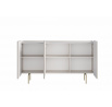 Komoda Malmi 150 cm - kaszmir / crema bianca / złote nóżki