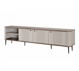 Szafka RTV Vesper 3D 187 cm - kaszmir / orzech / czarne nogi