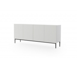 Komoda Nicole, bílý mat / černé nohy