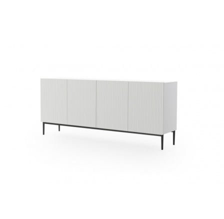 Komoda Nicole, bílý mat / černé nohy