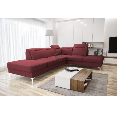 NAROŻNIK TAPICEROWANY OSLO 295x220 - prawa , Odcienie czerwieni