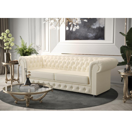 SOFA MANCHESTER III 218 CM SKÓRA NATURALNA - Sofa bez funkcji spania , Skóra F-1