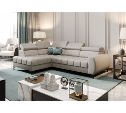 NAROŻNIK PORTO MINI SKÓRA NATURALNA 170x255 CM - lewa , Skóra szara